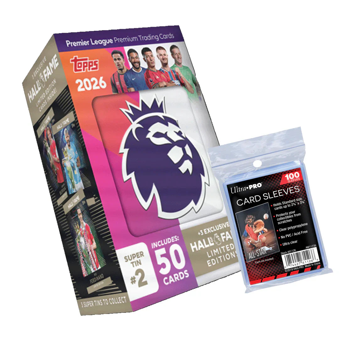 Topps Premier League 2026 - Debut Edition - Super Tin #2 + 100 Soft Sleeves
